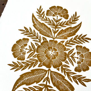 Hand Block Printed Art Print - No. 590