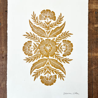 Hand Block Printed Art Print - No. 591