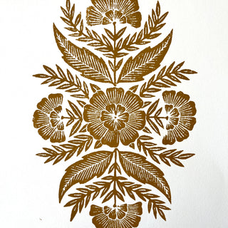Hand Block Printed Art Print - No. 591