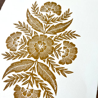 Hand Block Printed Art Print - No. 591