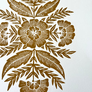 Hand Block Printed Art Print - No. 591