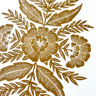 Hand Block Printed Art Print - No. 591