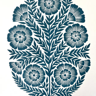 Hand Block Printed Art Print - No. 592