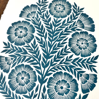 Hand Block Printed Art Print - No. 592