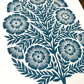 Hand Block Printed Art Print - No. 592