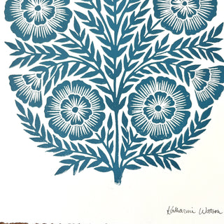 Hand Block Printed Art Print - No. 592