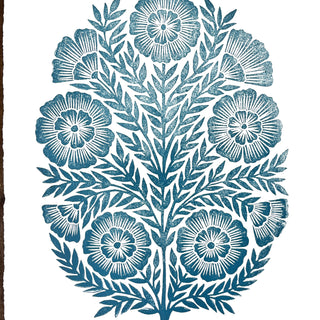 Hand Block Printed Art Print - No. 593
