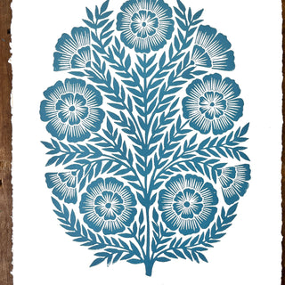 Hand Block Printed Art Print - No. 594