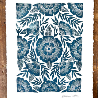 Hand Block Printed Art Print - No. 595