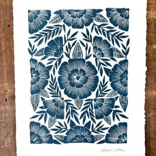Hand Block Printed Art Print - No. 596