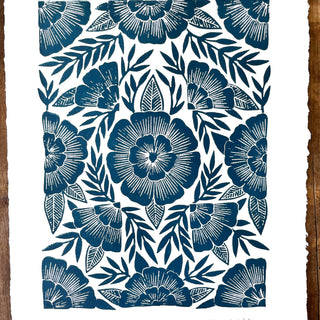 Hand Block Printed Art Print - No. 596
