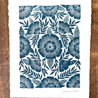 Hand Block Printed Art Print - No. 597