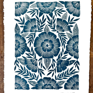 Hand Block Printed Art Print - No. 597