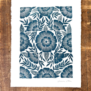 Hand Block Printed Art Print - No. 597