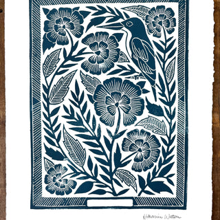 Hand Block Printed Art Print - No. 598