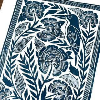 Hand Block Printed Art Print - No. 598
