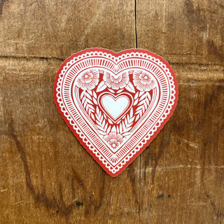 Heart Doily Sticker