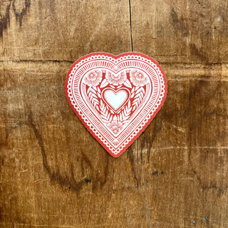 Heart Doily Sticker