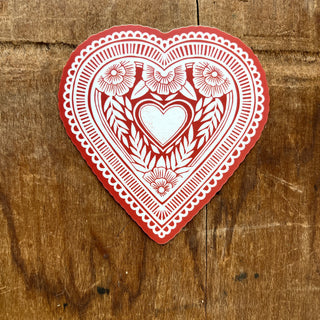 Heart Doily Sticker