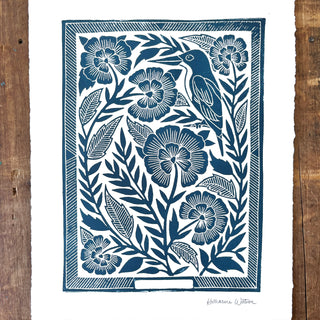 Hand Block Printed Art Print - No. 599