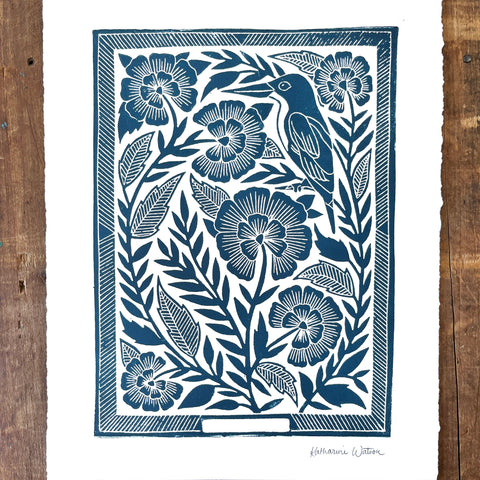 Hand Block Printed Art Print - No. 599