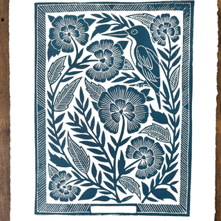 Hand Block Printed Art Print - No. 599