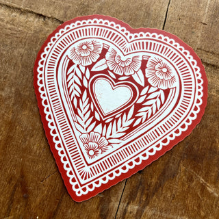 Heart Doily Sticker