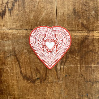 Heart Doily Sticker