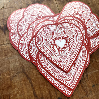 Heart Doily Sticker