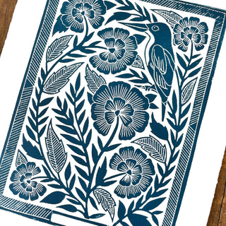 Hand Block Printed Art Print - No. 599