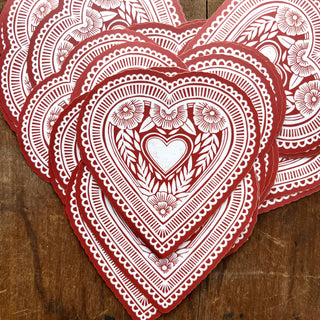 Heart Doily Sticker