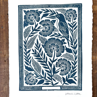 Hand Block Printed Art Print - No. 600