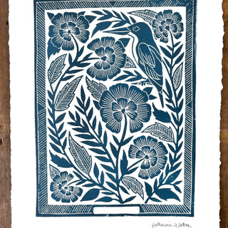 Hand Block Printed Art Print - No. 600