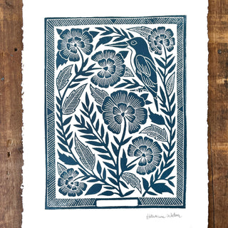 Hand Block Printed Art Print - No. 601