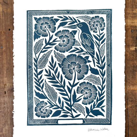 Hand Block Printed Art Print - No. 601
