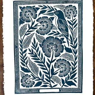Hand Block Printed Art Print - No. 601
