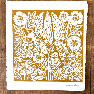 SECONDS: Hand Block Printed Art Print - No. 605