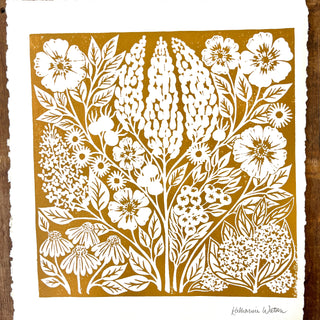 SECONDS: Hand Block Printed Art Print - No. 605