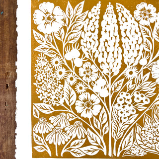 SECONDS: Hand Block Printed Art Print - No. 605