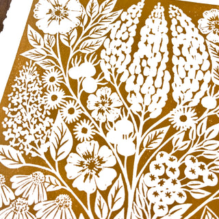 SECONDS: Hand Block Printed Art Print - No. 605