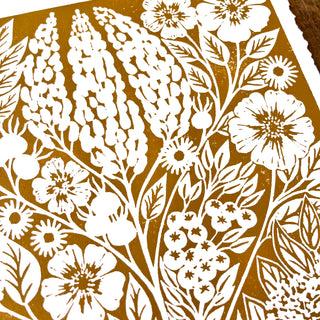 SECONDS: Hand Block Printed Art Print - No. 605