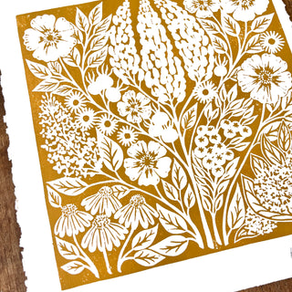 SECONDS: Hand Block Printed Art Print - No. 605