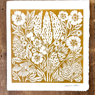 SECONDS: Hand Block Printed Art Print - No. 606