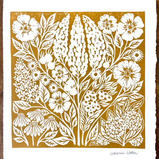SECONDS: Hand Block Printed Art Print - No. 606