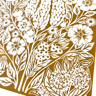 SECONDS: Hand Block Printed Art Print - No. 606
