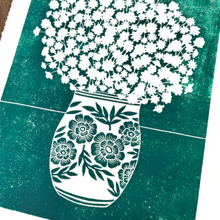 SECONDS: Hand Block Printed Art Print - No. 607