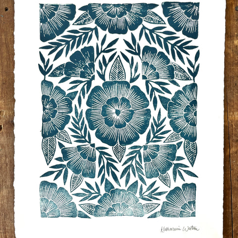 SECONDS: Hand Block Printed Art Print - No. 608