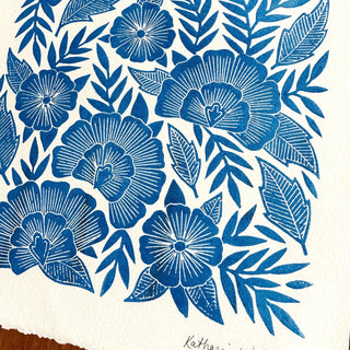 Hand Block Printed Art Print - No. 3004