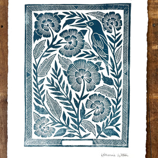 SECONDS: Hand Block Printed Art Print - No. 609