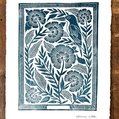 SECONDS: Hand Block Printed Art Print - No. 609